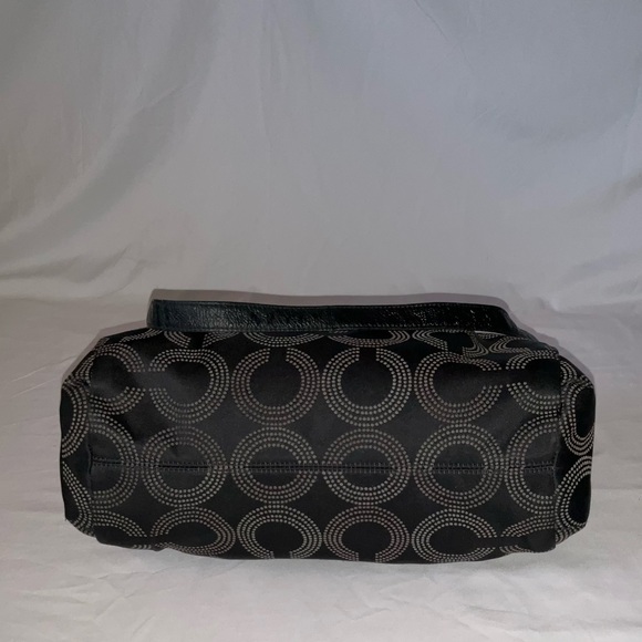 Coach Ashley Purse Black with Coach "C" Pattern No. H1280-F20068. - Picture 3 of 7